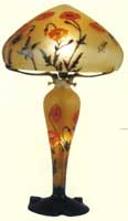 Art Nouveau Designs: Red Poppy Odeon Lamp