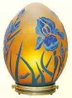 Art Nouveau Designs: Iris Egg Desk Top Lamp