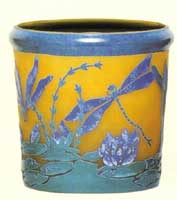 Art Nouveau Designs - Dragonfly flower pot