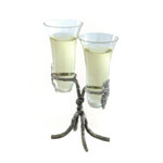 Crystal Champagne Glasses/Flutes with stand