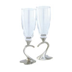 Crystal Champagne Glasses/Flutes in duo